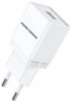 Сетевое зарядное устройство MORE CHOICE сила тока 1 A, 1x USB, NC33 White (NC33W)