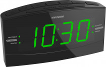 Радиобудильник HYUNDAI H-RCL238 черный LCD подсв:зеленая часы:цифровые FM (H-RCL238 green)