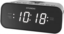 Радиобудильник HYUNDAI черный LCD подсв:белая часы:цифровые FM (H-RCL221 white)