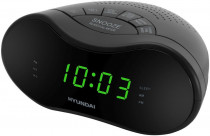 Радиобудильник HYUNDAI черный LED подсв:зеленая часы:цифровые AM/FM (H-RCL200 green)