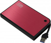 Внешний корпус AGESTAR для HDD/SSD 3UB2A14 SATA II пластик/алюминий красный 2.5