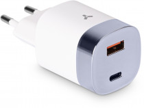 Сетевое зарядное устройство ACCESSTYLE 33 Вт, 3 A, 1x USB, 1x USB Type-C, быстрая зарядка (Amethyst 33WCA White)