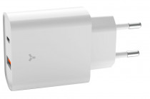 Сетевое зарядное устройство ACCESSTYLE 20 Вт, 3 A, 1x USB, 1x USB Type-C, быстрая зарядка (Crystal 20WUT White)