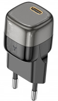 Сетевое зарядное устройство ACCESSTYLE 20 Вт, 3 A, 1x USB Type-C, серый (Grape 20WC Black Grey)