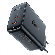Сетевое зарядное устройство ACEFAST A29 PD50W GaN USB-C+USB-C dual port charger (EU). Цвет: черный A29 PD50W GaN USB-C+USB-C dual port charger (EU) - Black (AF-A29-BK)