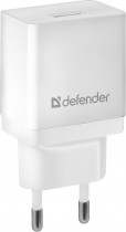 Сетевое зарядное устройство DEFENDER EPA-10 белый, 1хUSB, 5V/2.1А, пакет (83549)
