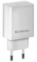 Сетевое зарядное устройство DEFENDER UPA-21 белый, 1xUSB, 5V/2.1А (83571)
