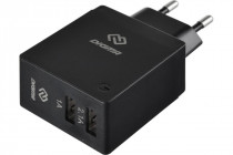 Сетевое зарядное устройство DIGMA сила тока 2.1 A, 2x USB (DGWC-2U-3A-BK)