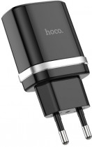 Сетевое зарядное устройство HOCO сила тока 3 A, 1x USB, быстрая зарядка, кабель microUSB, C12Q Black (HC-16279)