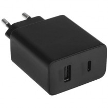 Сетевое зарядное устройство ORIENT 45 Вт, сила тока 3 A, 1x USB, 1x USB Type-C, чёрный (PU-F45D)