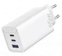 Сетевое зарядное устройство VENTION 2x USB Type-C, 1x USB, GaN Charger, EU-Plug White (FEDW0-EU)