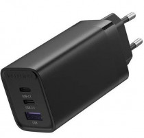 Сетевое зарядное устройство VENTION 3-port USB(C+C+A) GaN Charger(65W/30W/30W) EU-Plug Black (FEDB0-EU)