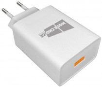 Сетевое зарядное устройство MORE CHOICE сила тока 3 A, 1x USB, NC52QCa White (NC52QCAW)