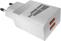 Сетевое зарядное устройство MORE CHOICE сила тока 2.1 A, 2x USB, белый (More choice NC24W)