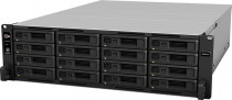 Сетевое хранилище (NAS) SYNOLOGY сетевой накопитель, стоечный, 4 гигабитных LAN-порта, 2 порта 10 Гбит/с, 16 мест для HDD, форм-фактор 3.5
