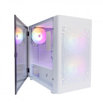 Корпус 1STPLAYER DK D3-B White / mATX / 1x120mm & 2x140mm LED fans inc. / (D3-B-WH-2F1P-W-1F1-W)