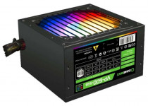 Блок питания GAMEMAX 600 Вт, ATX, активный PFC, 120 мм, 80 PLUS Bronze, подсветка (VP-600-RGB)
