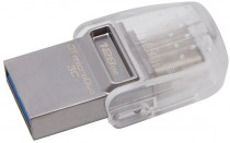Флеш диск KINGSTON 128 Гб, USB 3.1/USB Type C, DataTraveler microDuo 3C (DTDUO3C/128GB)