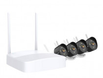 Комплект видеонаблюдения TENDA 4-канального беспроводного HD-видео K4 W3TC содержит один сетевой видеорегистратор Wi-Fi и четыре камеры Wi-Fi (K4W-3TC)