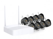 Комплект видеонаблюдения TENDA 8-канального беспроводного HD-видео K8 W3TC содержит один сетевой видеорегистратор Wi-Fi и восемь камер Wi-Fi (K8W-3TC)