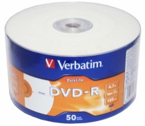 Диск DVD-R VERBATIM 4.7Gb 16x bulk (50шт) Printable (43793 50шт)
