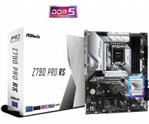 Материнская плата ASROCK Socket 1700, Intel Z790, 4xDDR5, PCI-E 5.0, PCI-E 4.0, M.2, 2500 Мбит/с, 2xUSB 3.2 Gen1, USB 3.2 Gen2, USB 3.2 Gen2 Type-C, HDMI, DisplayPort, подсветка, ATX (Z790 PRO RS)