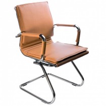 Кресло БЮРОКРАТ низкая спинка светло-коричневый искусственная кожа (CH-993-LOW-V/CAMEL)