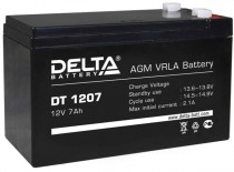 Аккумуляторная батарея DELTA ёмкость 7 Ач, напряжение 12 В, DT1207 (DT 1207)