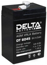 Аккумуляторная батарея DELTA ёмкость 4.5 Ач, напряжение 6 В, DT6045 (DT 6045)