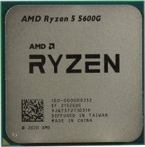 Процессор AMD Socket AM4, Ryzen 5 5600G, 6-ядерный, 3900 МГц, Turbo: 4400 МГц, Cezanne, Кэш L2 - 3 Мб, Кэш L3 - 16 Мб, Radeon Vega 7, 7 нм, 65 Вт, OEM (100-000000252)