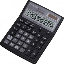 Калькулятор CITIZEN 16 разр., настольный, налоги, бизнес, черный (SDC-395 N)