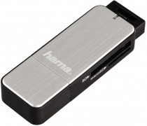 Картридер внешний HAMA USB3.0 H-123900 серебристый (00123900)