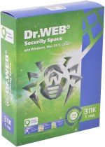 Программное обеспечение DR.WEB Dr. Web Security Space для Windows - + Брандмауэр, лицензия на 1 год, на 3 ПК, Box (BHW-B-12M-3-A3)