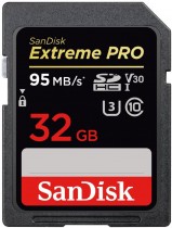 Карта памяти SANDISK 32 Гб, SDHC, Secure Digital HC, чтение: 95 Мб/с, Extreme Pro (SDSDXXG-032G-GN4IN)