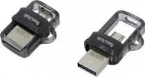 Флеш диск SANDISK 128 Гб, USB 3.0/microUSB, Ultra Dual m3.0 (SDDD3-128G-G46)
