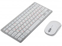 Клавиатура + мышь GEMBIRD беспроводные, Bluetooth, 1000 dpi, USB, KBS-7001, белый (KBS-7001-RU)