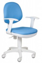 Кресло БЮРОКРАТ детское голубой 15-107 (пластик белый) (CH-W356AXSN/15-107)