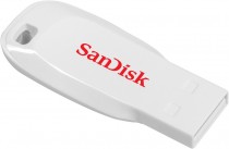 Флеш диск SANDISK 16 Гб, USB 2.0, Cruzer Blade White (SDCZ50C-016G-B35W)