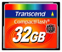 Карта памяти TRANSCEND 32 Гб, Compact Flash, чтение: 20 Мб/с, запись: 18 Мб/с, 133 x (TS32GCF133)