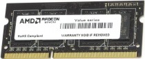 Память AMD 4 Гб, DDR3, 10600 Мб/с, CL9-9-9-24, 1.5 В, 1333MHz, Value Series, SO-DIMM (R334G1339S1S-UO)