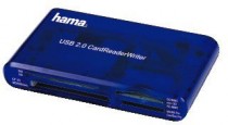 Картридер внешний HAMA USB2.0 H-55348 синий (00055348)