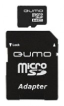 Карта памяти QUMO 32 Гб, microSDHC, адаптер на SD (QM32MICSDHC10)