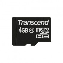 Карта памяти TRANSCEND 4 Гб, microSDHC, адаптер на SD (TS4GUSDHC4)