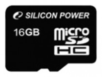 Карта памяти SILICON POWER 16 Гб, microSDHC (SP016GBSTH010V10)
