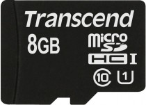 Карта памяти TRANSCEND 8 Гб, microSDHC, 300 x (TS8GUSDCU1)