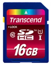 Карта памяти TRANSCEND 16 Гб, SDHC, Secure Digital HC, чтение: 85 Мб/с, запись: 45 Мб/с (TS16GSDHC10U1)