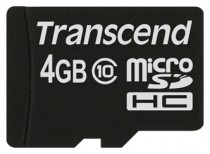 Карта памяти TRANSCEND 4 Гб, microSDHC (TS4GUSDC10)