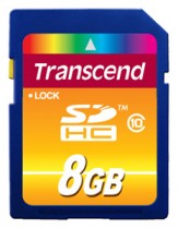 Карта памяти TRANSCEND 8 Гб, SDHC, Secure Digital HC (TS8GSDHC10)