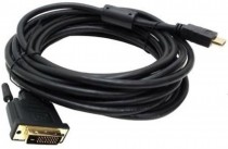 Кабель BURO HDMI - DVI, 10м (HDMI-19M-DVI-D-10M)