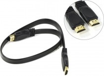 Кабель 5BITES HDMI (M) -> HDMI (M), 0.5m, V1.4b, плоский, позолоченные контакты (APC-185-05A)
